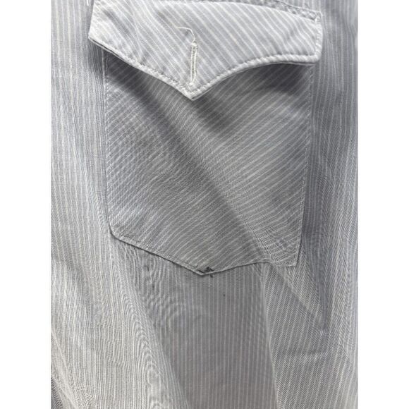 Vintage Wrangler Western Workwear Mechanic Long Sleeve Button Shirt M 15.5 READ - Picture 5 of 5